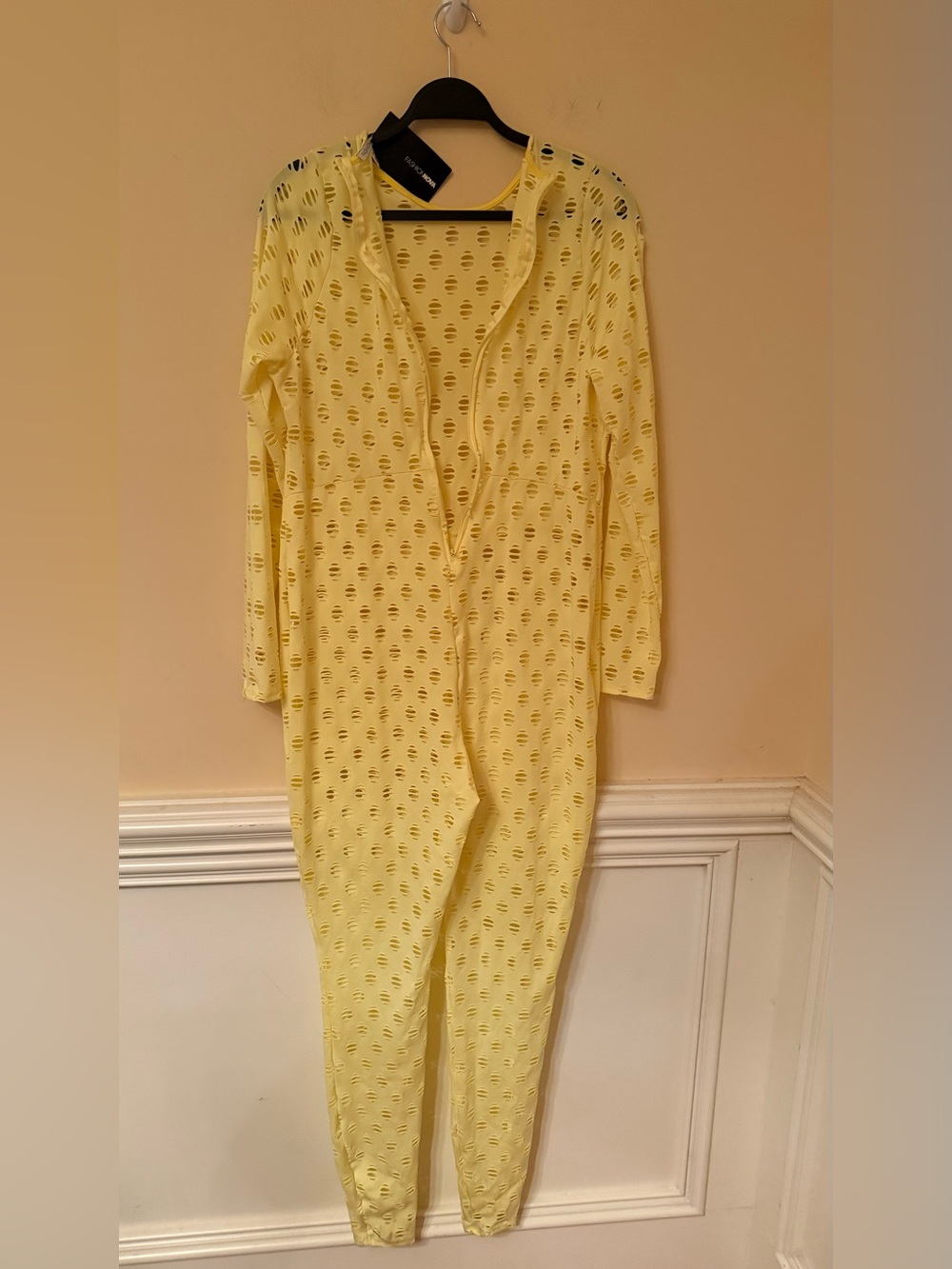 NWT Fashion Nova Yellow Enough Play Jumpsuit Size 1X - Picture 5 of 14